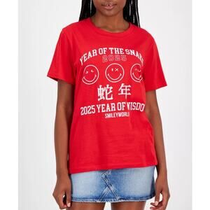 Smiley World Juniors Lunar New Year Smiley Graphic T-Shirt L